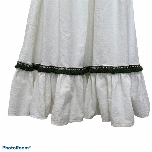 Women’s Off the shoulder white ruffle maxi dress - Picture 4 of 7